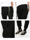 Dark Shadow Mastodon Cut Cargo Cotton Track Pants Black - RICK OWENS - BALAAN 4