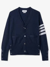 Men's Diagonal Classic Cashmere Cardigan Navy - THOM BROWNE - BALAAN 2