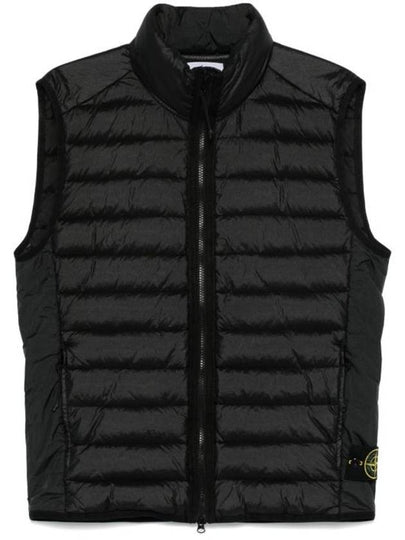 Loom Woven Padded Vest Black - STONE ISLAND - BALAAN 2