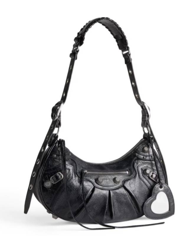 Le Cagole Small Leather Shoulder Bag Black - BALENCIAGA - BALAAN 3