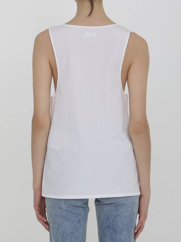 Semi See-through Henry Tank Top 790074Y227W - SAINT LAURENT - BALAAN 5