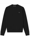 Face Patch Crew Neck Knit Top Black - ACNE STUDIOS - BALAAN 1