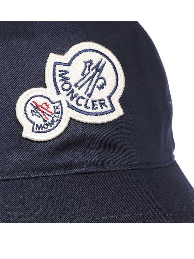 Double Logo Patch Ball Cap Navy - MONCLER - BALAAN 6