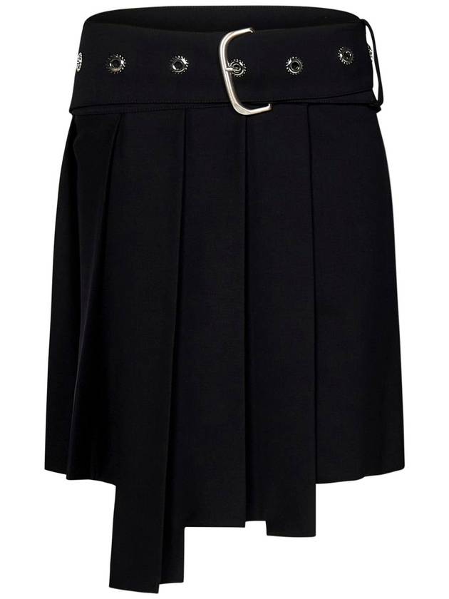 pleated wool skirt OWCC179F23FAB0011000 B0710748863 - OFF WHITE - BALAAN 2