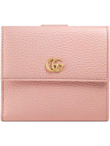 GG Marmont flap bi fold wallet light pink - GUCCI - BALAAN 1