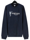 Racquet & Health Cotton Sweatshirt Navy - SPORTY & RICH - BALAAN 2