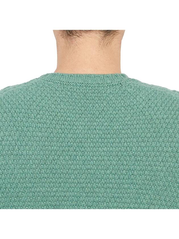 Crew Neck Lambswool Knit Top Green - DRUMOHR - BALAAN 8