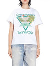 Tennis Club Icon Short Sleeve T-Shirt White - CASABLANCA - BALAAN 3