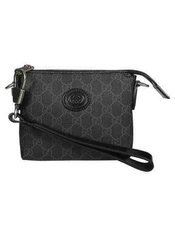 Men's Interlocking G Monogram Cross Bag Black - GUCCI - BALAAN 1