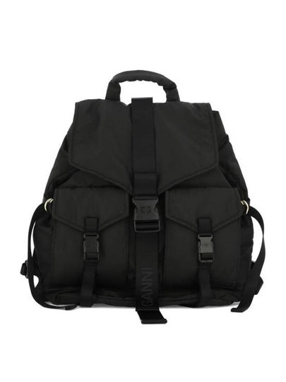 Recycle Tech Backpack Black - GANNI - BALAAN 2