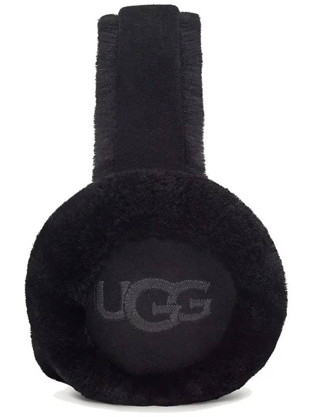 Sheepskin Embroidery Earmuff Black - UGG - BALAAN 3