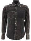 Front Press Stud Cotton Overshirt Jacket Black - MAISON MARGIELA - BALAAN 2