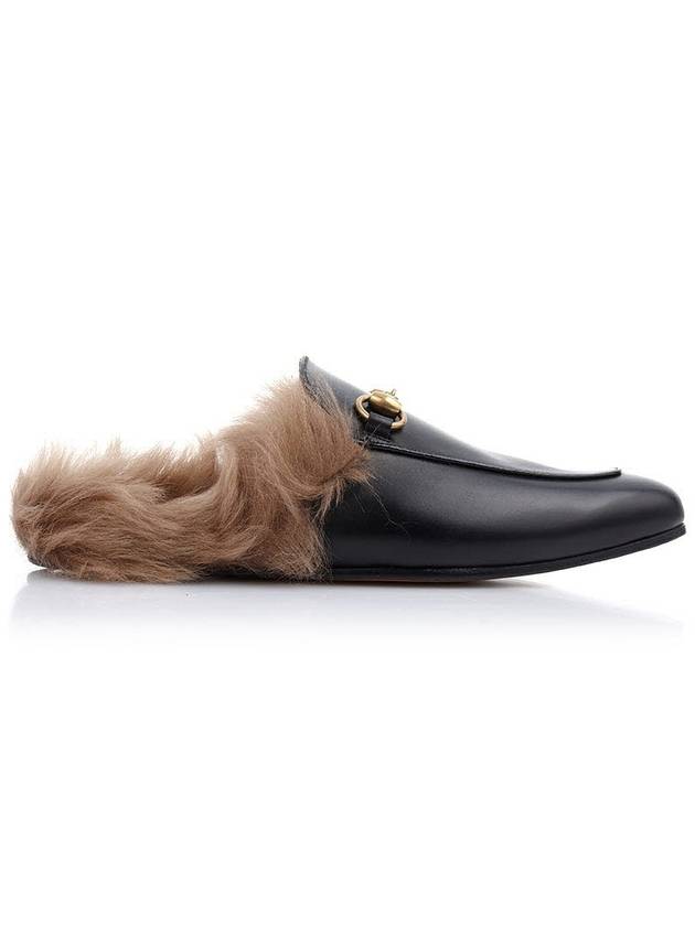 Prince Town Fur Leather Bloafers Black - GUCCI - BALAAN 3