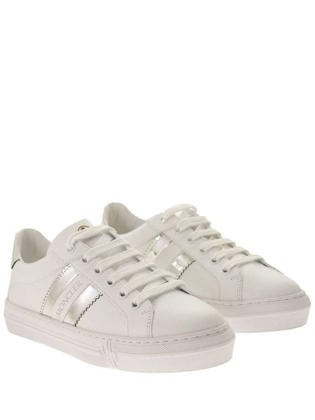 Women s Ariel Silver Tab Low Top Sneakers White - MONCLER - BALAAN 5