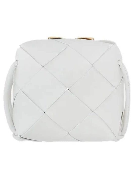 Cassette Intrecciato Mini Shoulder Bag White - BOTTEGA VENETA - BALAAN 1