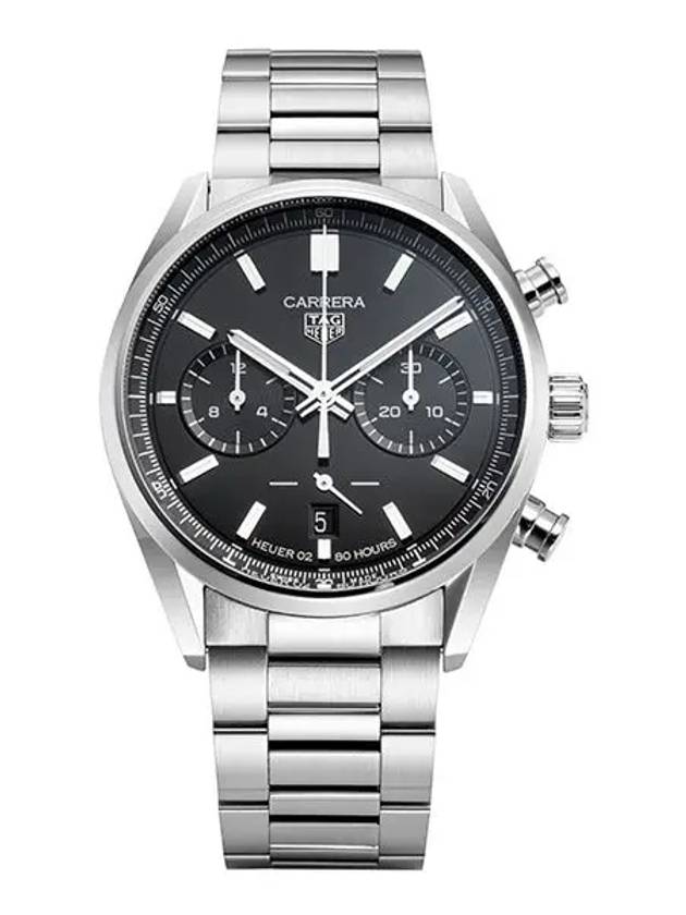 Men's Carrera Automatic Chronograph Metal Watch Black - TAG HEUER - BALAAN 3