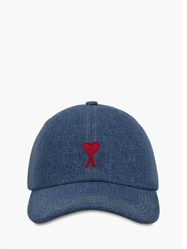 Embroidered Logo Ball Cap Blue - AMI - BALAAN 6