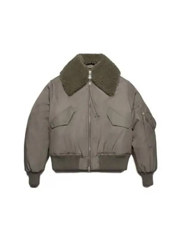 Boxy Fit Bomber Jacket Taupe - AMI - BALAAN 2