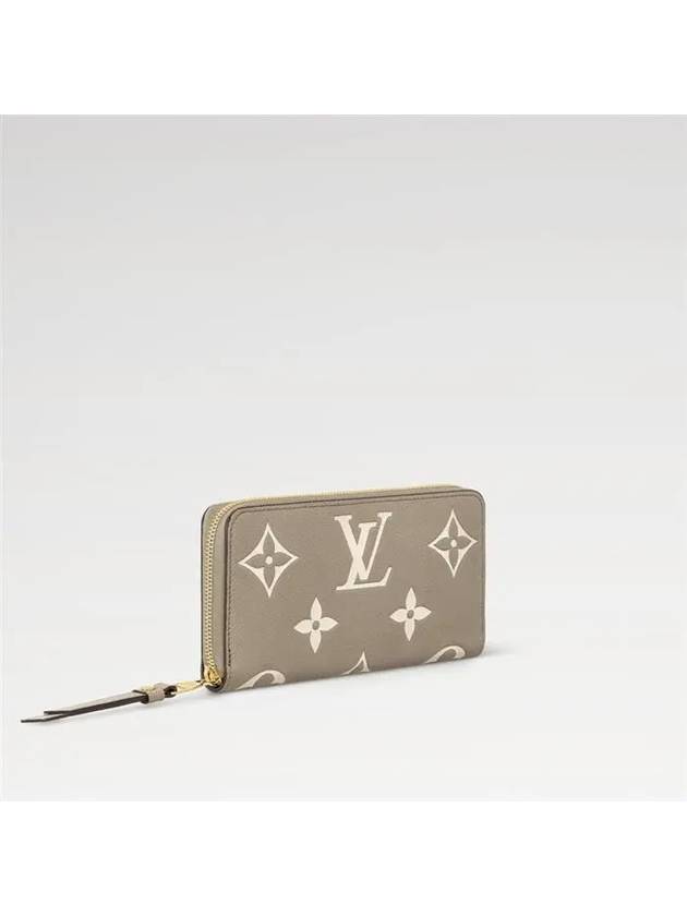 Zippy Bicolor Monogram Empreinte Leather Long Wallet Grey - LOUIS VUITTON - BALAAN 3