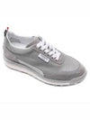 Vitello Alumni Trainer Caprede Low Top Sneakers Grey - THOM BROWNE - BALAAN 4