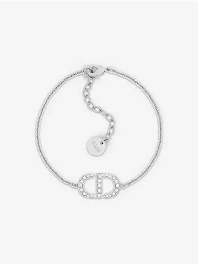 Petit CD Metal Crystal Bracelet Silver - DIOR - BALAAN 2