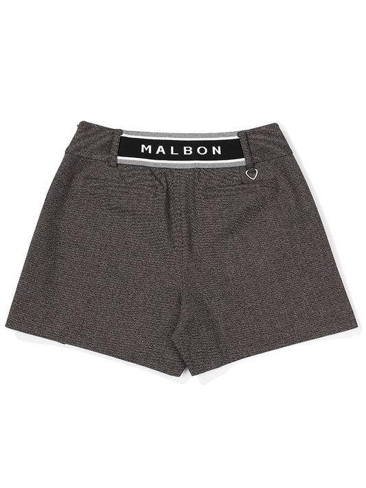 Check Wrap Skirt Shorts BROWN WOMAN - MALBON GOLF - BALAAN 2