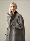 005 Gray Double Breasted Middle Coat - VOYONN - BALAAN 7