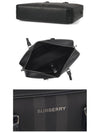 Check Print Leather Brief Case Charcoal - BURBERRY - BALAAN 6