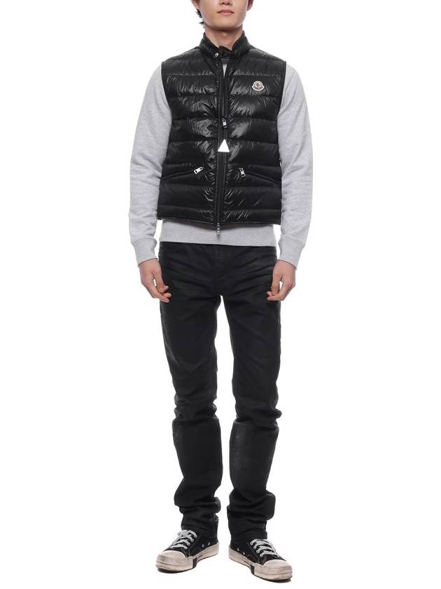 Gui Logo Patch Padded Vest Black - MONCLER - BALAAN 4