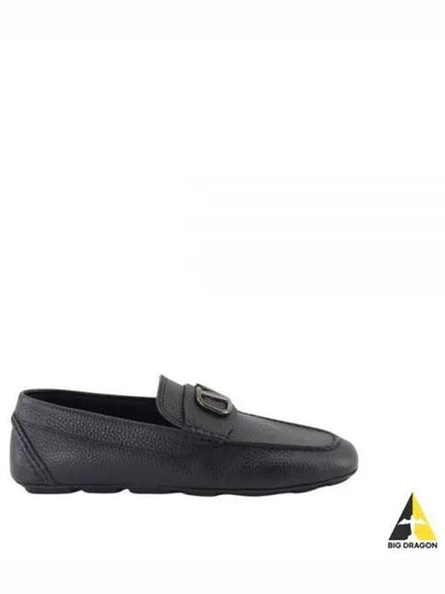 V Logo Driving Shoes Black - VALENTINO - BALAAN 2