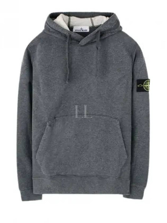 Wappen Patch Cotton Fleece Hoodie Dark Grey - STONE ISLAND - BALAAN 2