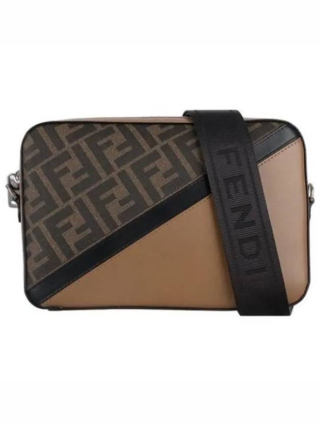 FF Motif Leather Cross Bag Brown - FENDI - BALAAN 2