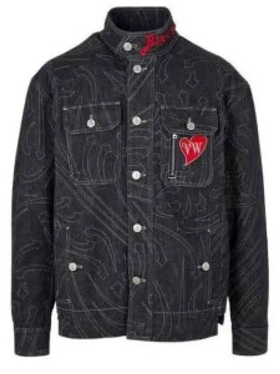 Heart Logo Floating Arrows Denim Jacket Black - VIVIENNE WESTWOOD - BALAAN 2