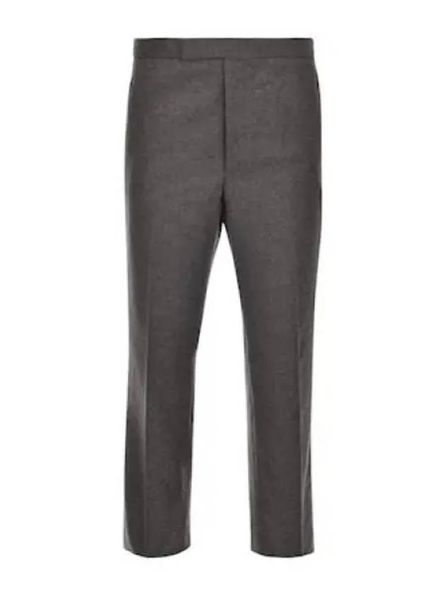 Flannel Low Rise Backstrap Straight Pants Medium Grey - THOM BROWNE - BALAAN 2