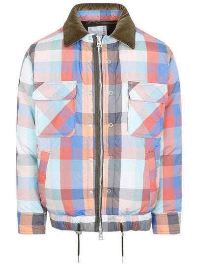 Men's Tartan Check Padded Jacket - SACAI - BALAAN 2