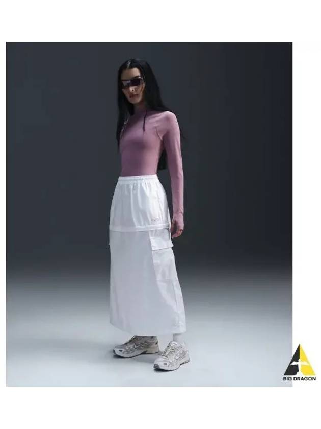 Sportswear Woven Cargo Midi Skirt W Summit White Pink Glaze HQ2985 121 - NIKE - BALAAN 2