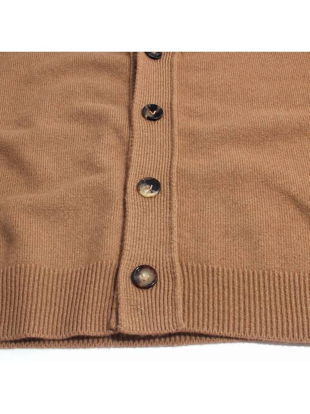 V Neck Cashmere Cardigan Brown - BOTTEGA VENETA - BALAAN 5