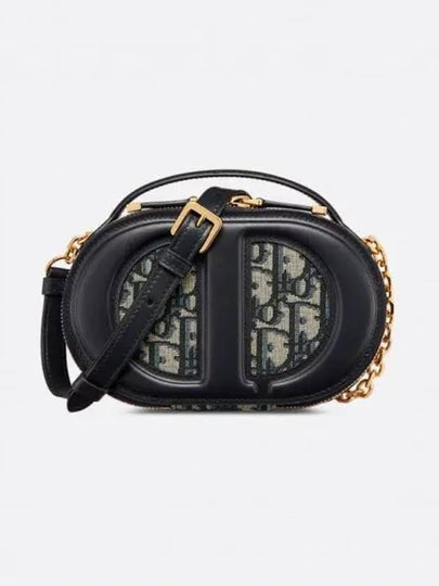 CD Signature Oblique Jacquard Oval Camera Shoulder Bag Blue - DIOR - BALAAN 2