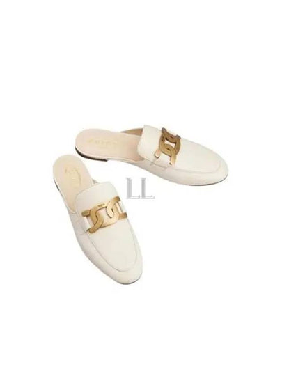 Metal Chain Leather Mules White - TOD'S - BALAAN 2