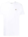 Logo embroidered short sleeve t shirt white 3G010006 - VIVIENNE WESTWOOD - BALAAN 1