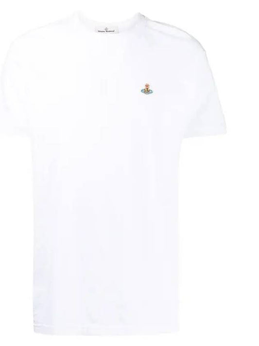 Logo embroidered short sleeve t shirt white 3G010006 - VIVIENNE WESTWOOD - BALAAN 1