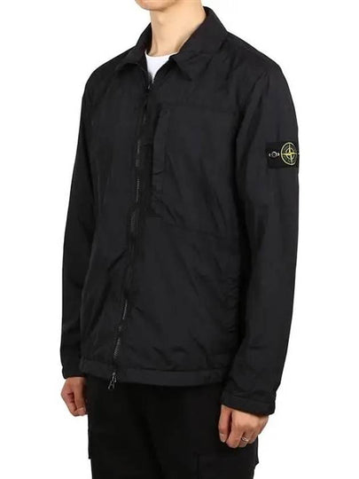 Garment Dyed Crinkle Reps Recycled Nylon Jacket Black - STONE ISLAND - BALAAN 2