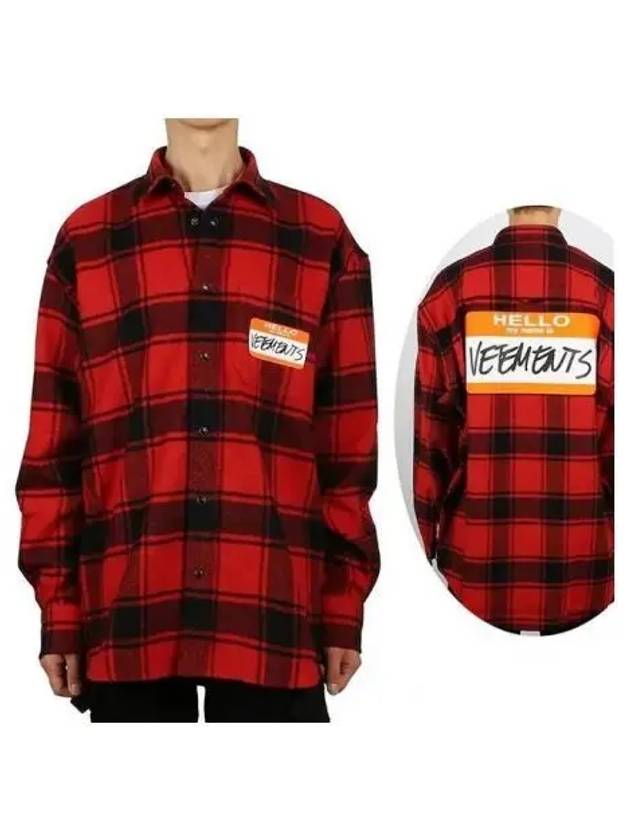 Name tag check shirt 271515 - VETEMENTS - BALAAN 1