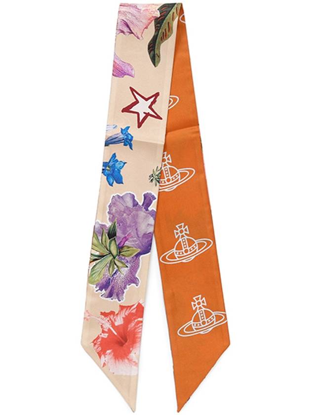 Hibiscus Silk Scarf Peach - VIVIENNE WESTWOOD - BALAAN 1