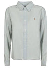 Pony Logo Long Sleeve Shirt Light Blue - POLO RALPH LAUREN - BALAAN 2