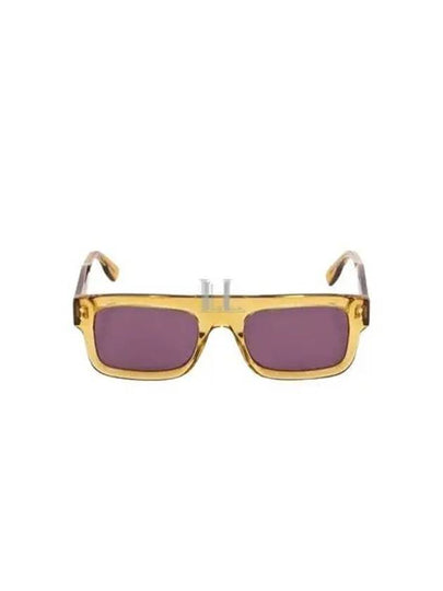 Eyewear Rectangle Clear Sunglasses Yellow - GUCCI - BALAAN 2