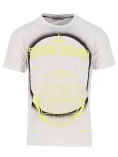 Men's Solar Eclipse Logo Short Sleeve T-Shirt White - STONE ISLAND - BALAAN 2