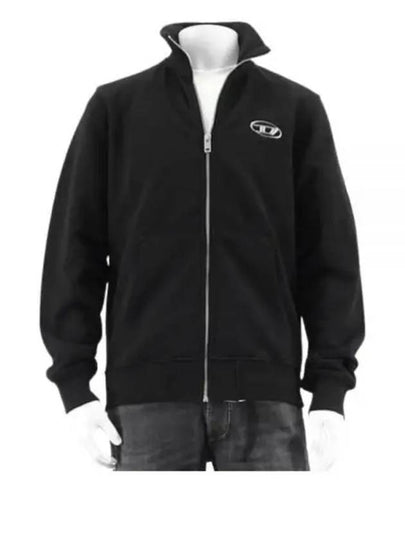 S-Genie Metallic Logo Zip Up Jacket Black - DIESEL - BALAAN 2