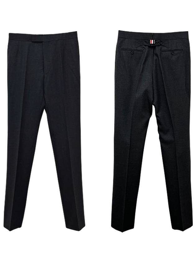 Super 120S Twill Classic Backstrap Trouser Pants Dark Grey - THOM BROWNE - BALAAN 2