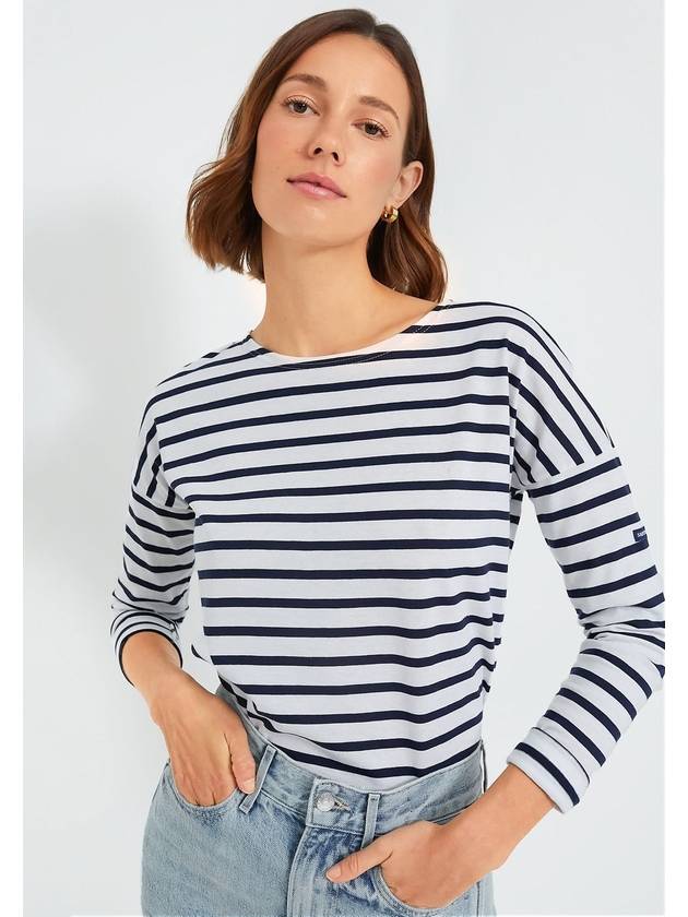 Minquire Drop Oversized Striped Sailor Long Sleeve T-Shirt Marine - SAINT JAMES - BALAAN 2